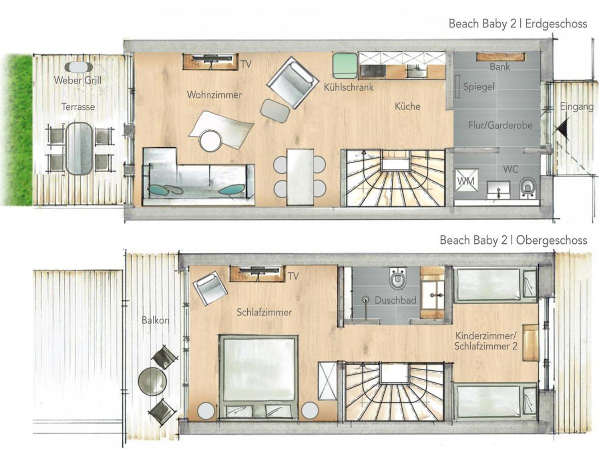 Ferienwohnung Beach Baby 2 บือซุม ภายนอก รูปภาพ