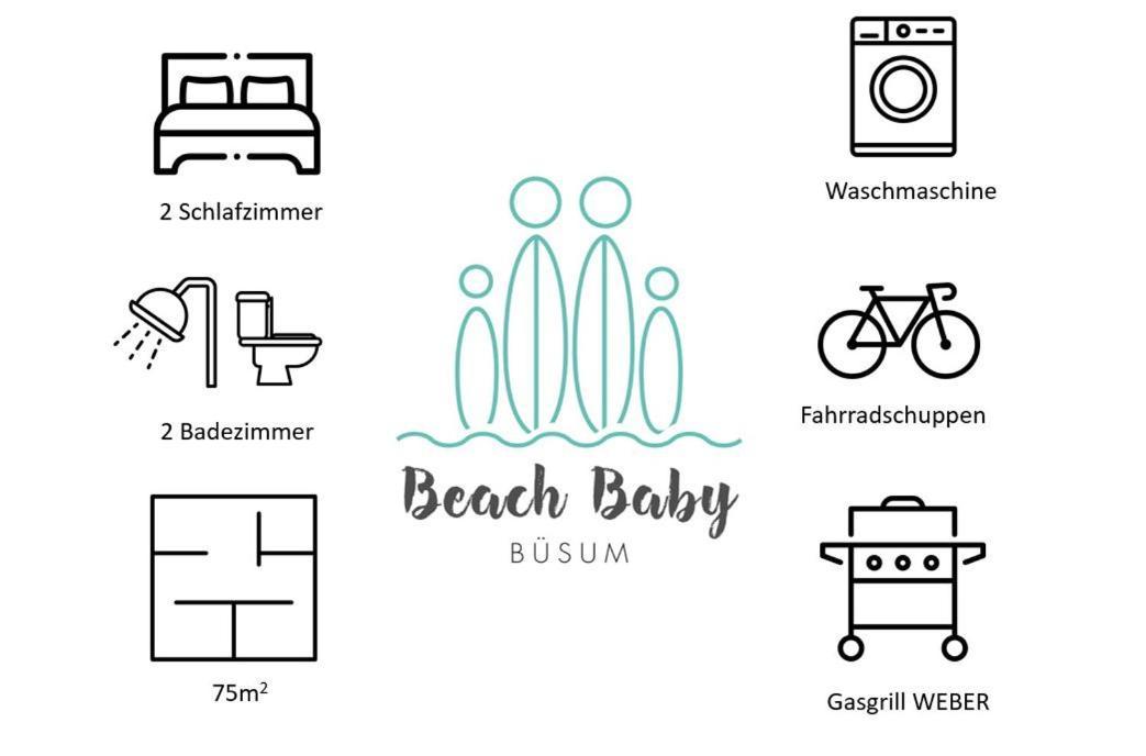 Ferienwohnung Beach Baby 2 บือซุม ภายนอก รูปภาพ